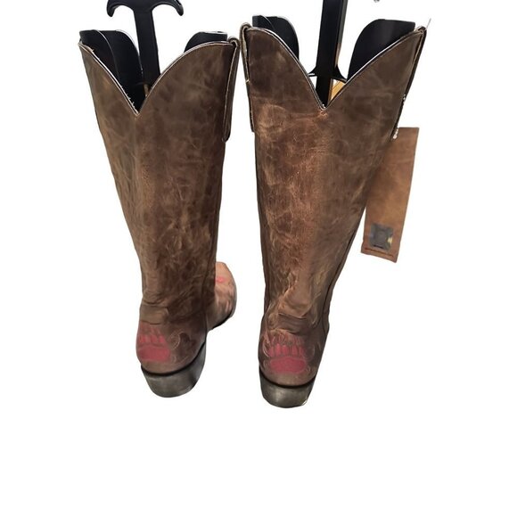 Men’s Montana Grizzly Gameday‎ Cowboy Boots, NWT Size 12D Embroidered - Picture 5 of 13